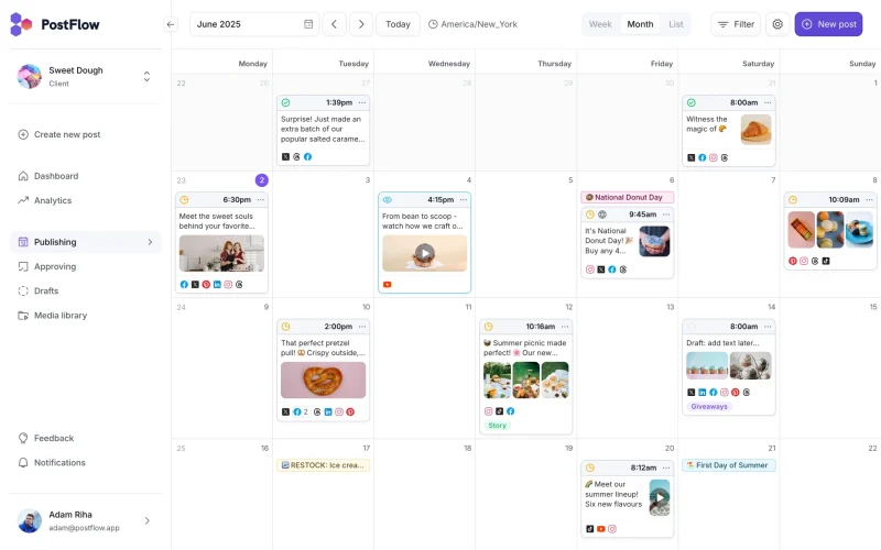 Calendar - Social Media